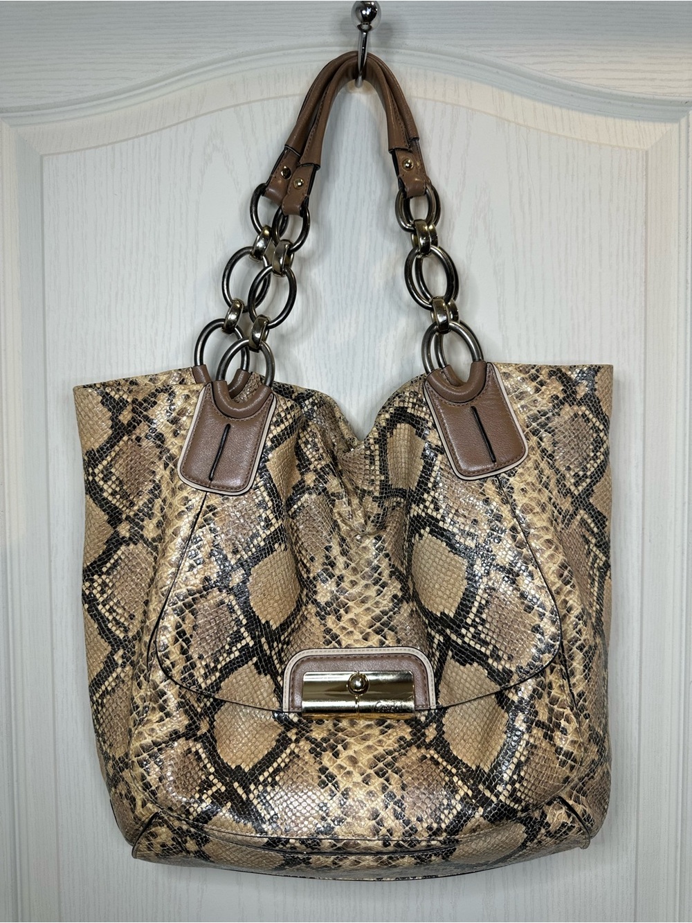 Coach Kristin Embossed Python Tote - limited edition